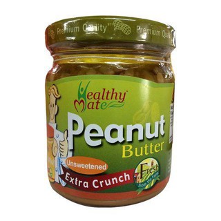 Healthy Mate Unsweetened Crunchy Peanut Butter 200g เฮลตี้เมทเนยถั่วกรอบรสจืด 200 กรัม