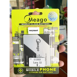 Meago แบตเตอรี่  Lava 53 ความจุ 1800 mAh สินค้ามาตรฐาน มอก. รับประกัน 3 เดือน ของแท้ 100%