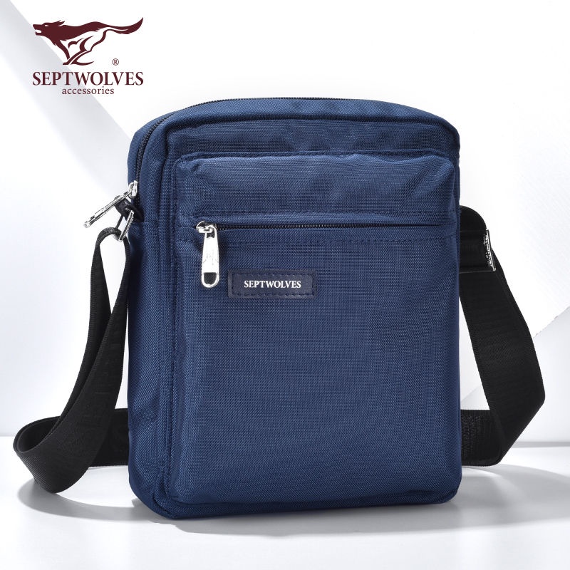 ♙Seven wolves shoulder bag men s messenger bag men s bag casual canvas ...