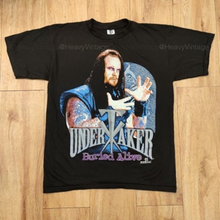 เสื้อยืดผ้าฝ้าย BURIED ALIVE UNDERTAKER ลายมวยปล้ำ เสื้อวง เสื้อทัวร์