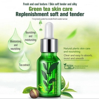 ( ของแท้พร้อมส่ง ) เซรั่มชาเขียว Natural Green tea water essences 15ML ให้ความชุ่มชื้นบำรุงอ่อนโยนและสดชื่น