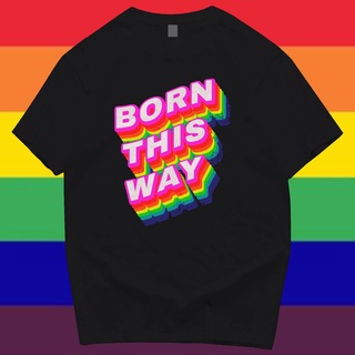 ราคาต่ำสุด(🔥พร้อมส่ง🔥) เสื้อ  PRIDE MONTH ผ้า BORN THIS WAY Cotton 100% ผ้าดีมากก LGBTQIA+S-3XL