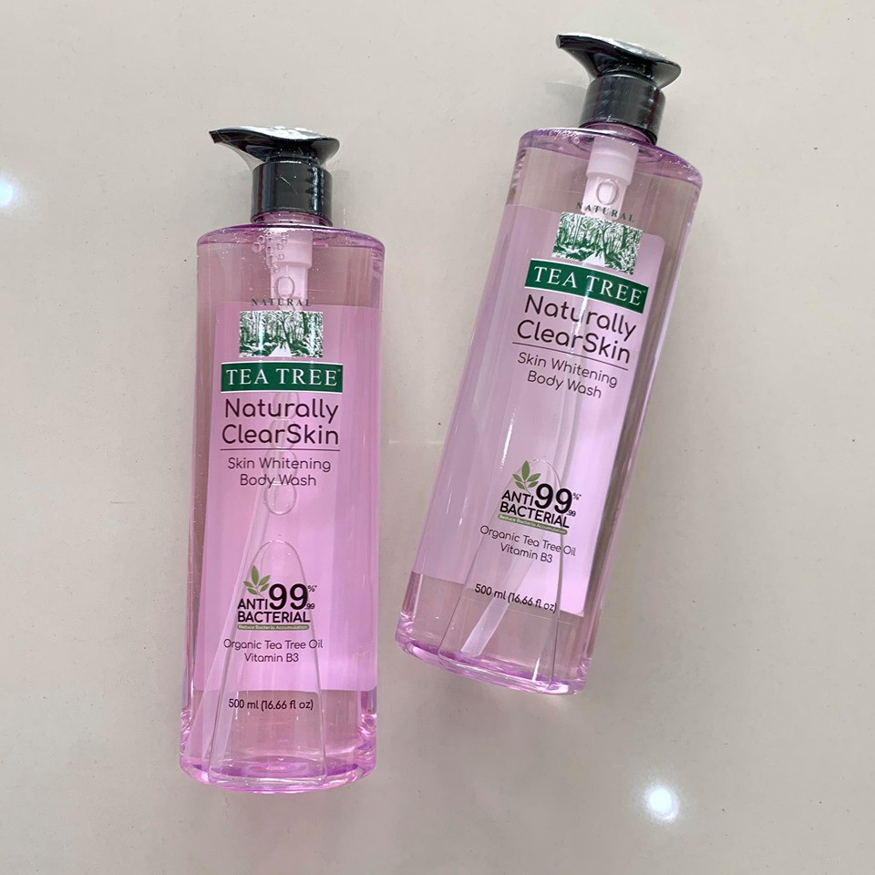 2ขวดTea Tree Naturally Clear Skin Skin Whitening Body Wash