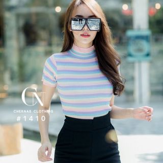 เสื้อยืด ผ้าร่อง แขนสั้น สีพาสเทล สวยหวานน่ารักมากๆค่ะ no1410 Chernas