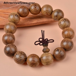 ASTH 15mm Wood Tibet Buddha Buddhist Prayer Beads Bracelet Mala Bangle Wristband HOT