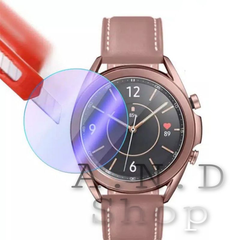SAMSUNG GALAXY WATCH 3 41MM ANTI-SCRATCH BLUE GLASS BLUE ULTRA VIOLET TEMPERED GLASS SCREEN GUARD GL