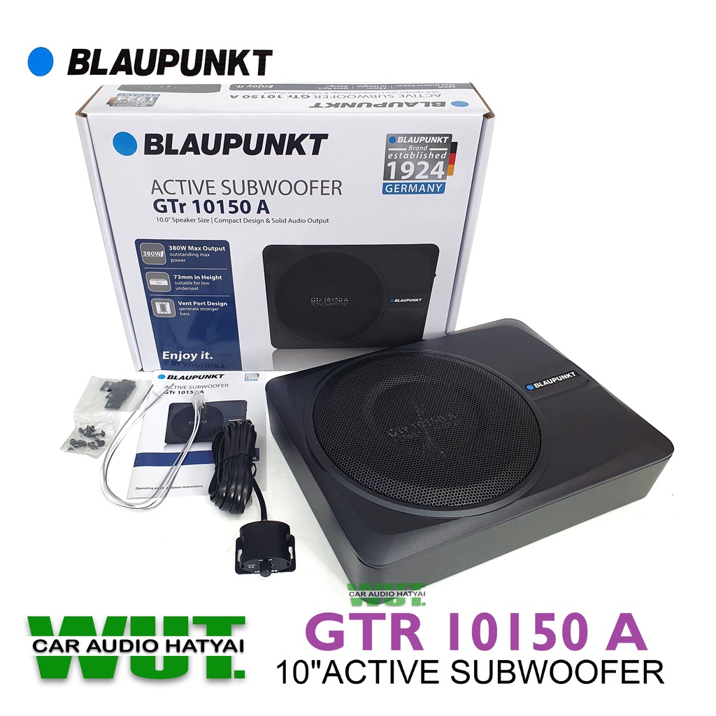 BLAUPUNKT Active Subwoofer BASSBOX ซับบ๊อค 10นิ้ว กำลังขับ 380วัตต์+พร้อมรีโมทเบส Blaupunkt GTR 1015