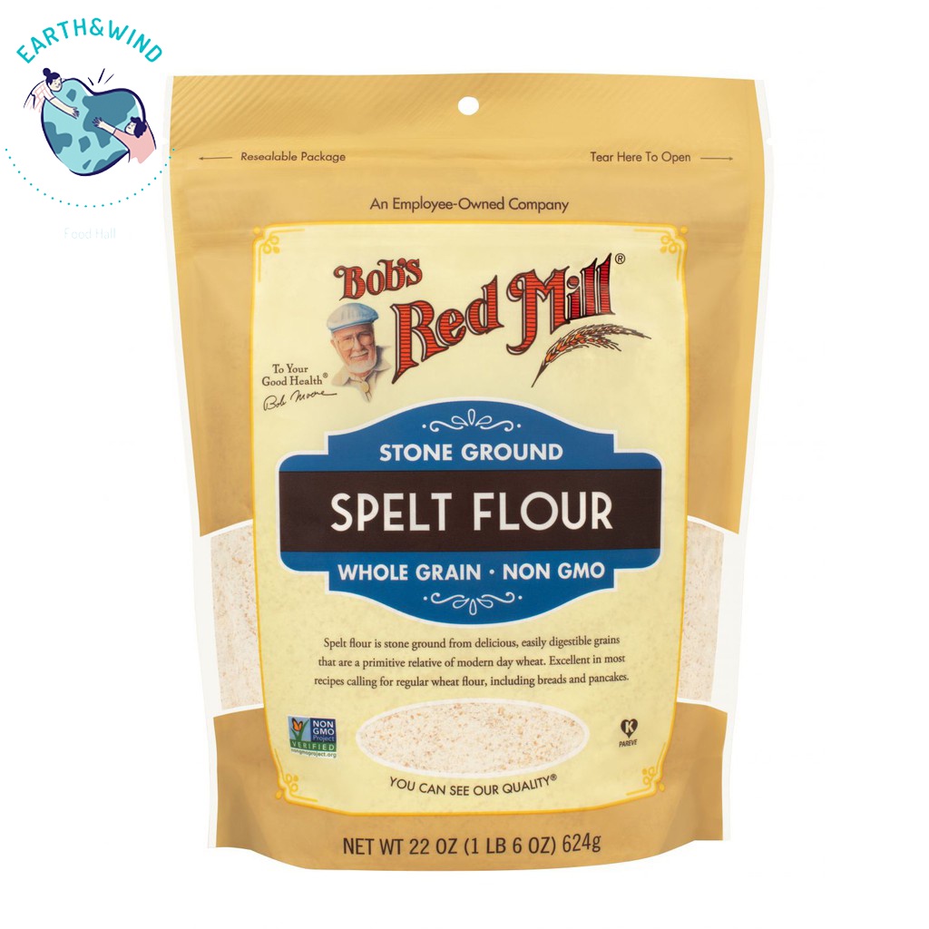 Bob's Red Mill Organic Spelt Flour, Whole Grain,(567 g). บ๊อบส เรด มิลล์ แป้งสาลี สเปลท์ ออร์แกนิก 5