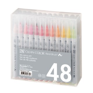 Zig clean color real brush set 48 I ปากกาหัวพู่กันเซต 48 ด้าม