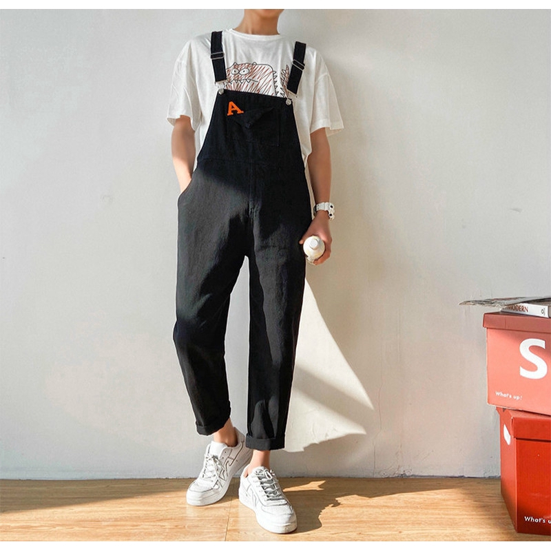 Classic Siamese overalls men's Japanese overalls couple suspenders