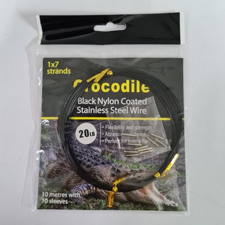 สายสลิงจระเข้ Crocodile Black Nylon Coated Stainless Steel Wire