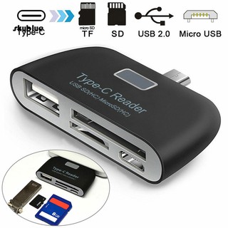 Skbl อะแดปเตอร์การ์ดรีดเดอร์ Type C เป็น USB 3.0 OTG Hub SD TF Micro SD