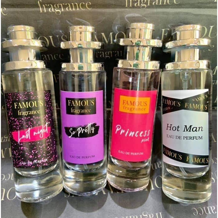 Famous น้ำหอมเฟมัส กลิ่นขายดี ยอดฮิต ติดทน หอมนาน ตลอดทั้งวัน เพิ่มความมั่นใจได้ทุกโอกาส ของแท้100%