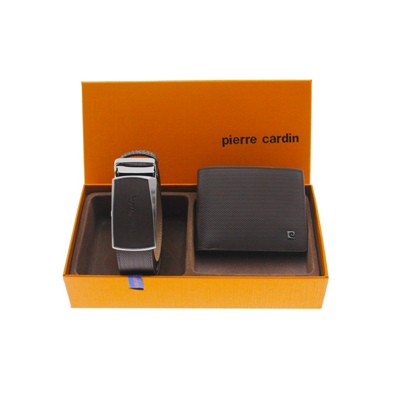 Pierre Cardin Gift set กิ๊ฟเซ็ทกระเป๋าธนบัตร+เข็มขัด รุ่น GWB7-1828-A1
