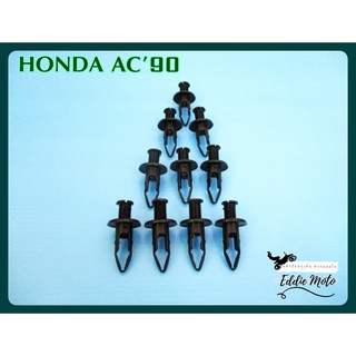 HONDA ACCORD year 1990 BUMPER CLIPS SET "BLACK" (10 PCS)  // กิ๊บล็อค กิ๊บกันชน พลาสติก สีดำ (10 ตัว) สินค้าคุณภาพดี