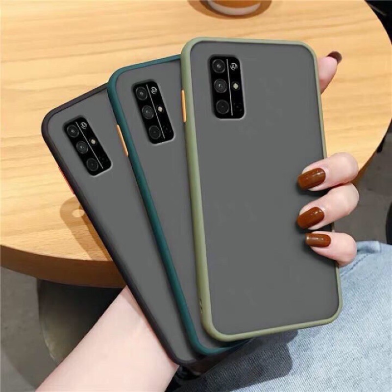 เคสขอบสีหลังขุ่นoppoA52020 A92020A93 A37
