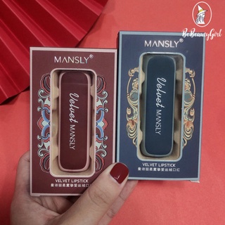 Mansly [พร้อมส่ง] ลิปสติก ลิปกลอส เนื้อแมตต์กํามะหยี่ แกะสลักดอกไม้ สไตล์จีน ติดทนนาน กันน้ํา กล่องของขวัญ