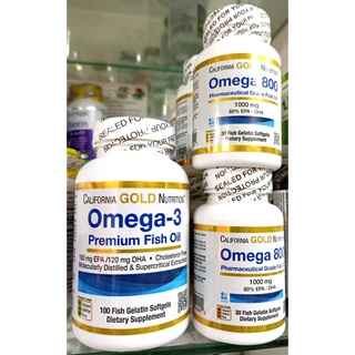 น้ำมันปลา Omega-3 Premium Fish Oil และ Omega 800 (California Gold Nutrition,Omega 3)