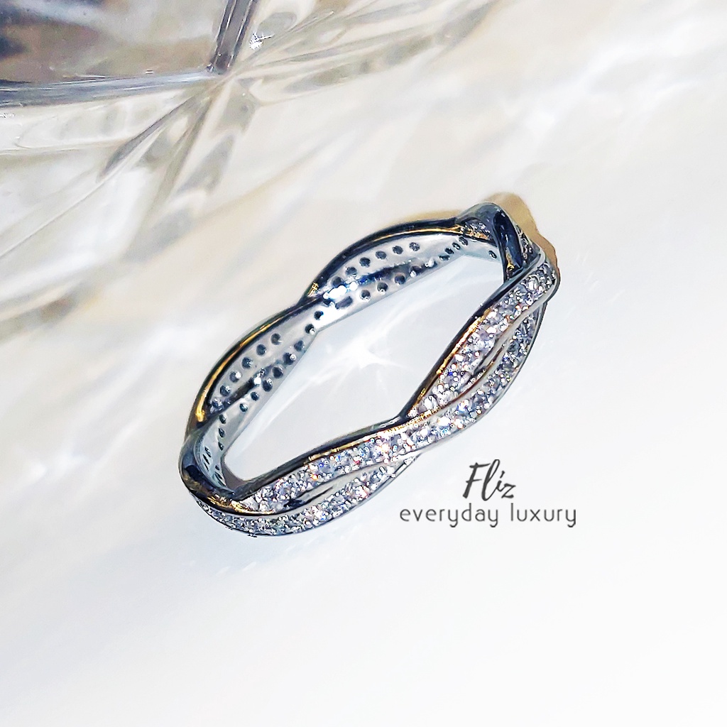 Fliz - TRINITY RING - Full RING Twisted เงิน 925 S925 Silver925 CS20385
