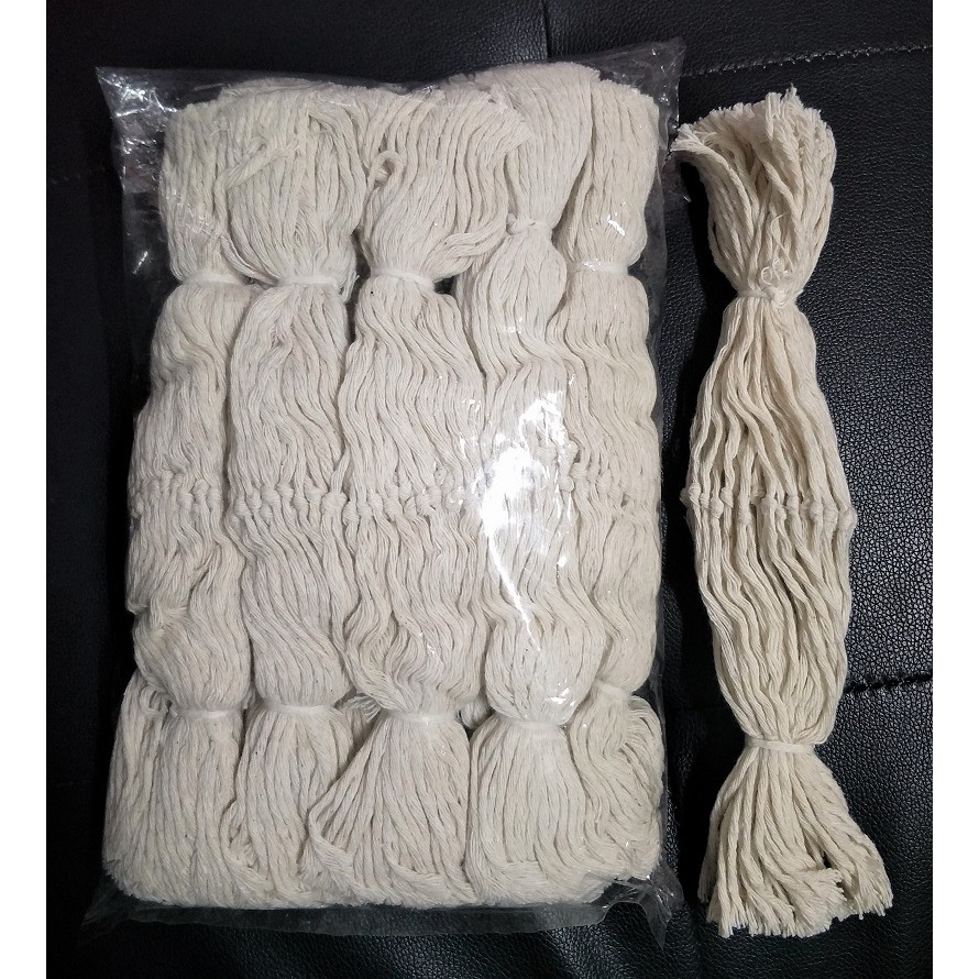 สายสิญจน์ผูกข้อมือสำเร็จรูป เส้นใหญ่ มัดละ 100 เส้น | Shopee Thailand