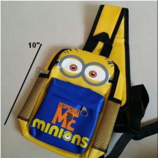 เป้สะพายเฉียง กระเป๋าคาดอก Shoulder bag ลาย มิเนียน Minion (Despicable Me) ขนาด 6x10x3 นิ้ว