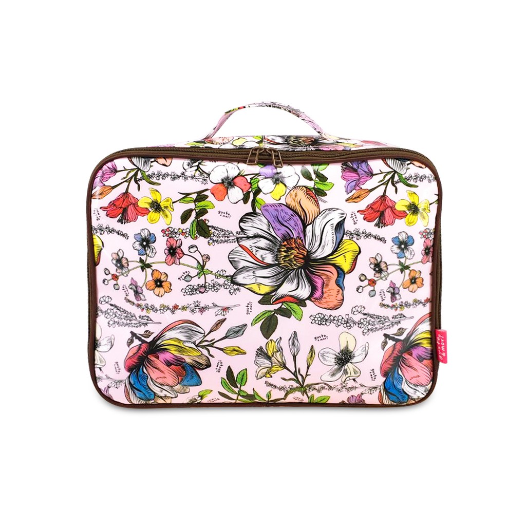 gusto&mori กระเป๋าจัดระเบียบขนาดใหญ่ สำหรับใส่ในกระเป๋าเดินทาง ลาย Pink Blossom