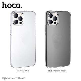 เคสHoco สีใสสีชา สำหรับไอโฟนทุกรุ่นi14 pro max  i3 pro max,i12 pro max,SE,i11,11pro max,Xs max,Xr,Xs,X,8p,7p,6p,i5,5s,i6