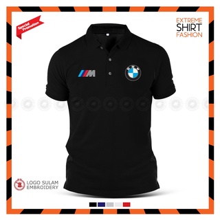 เสื้อยืดโปโล ปักลาย Sulam BMW M Sport M Performance M3 M5 X5 X6 M Motorsport Baju Lelaki แฟชั่นยอดนิยม