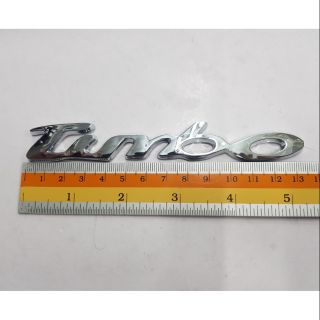 Logo Turbo ตัวอักษรตัวเอียง 13 x 1.5 cm