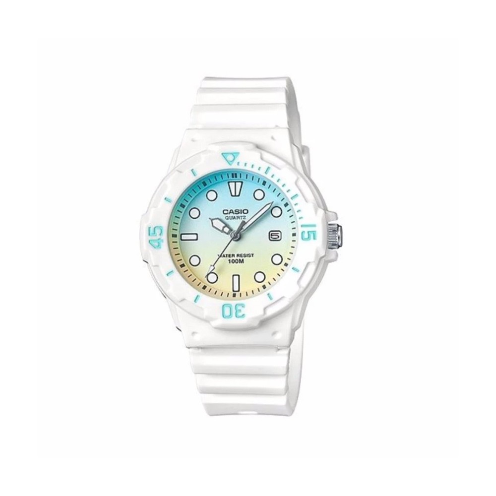 Casio Standard นาฬิกาข้อมือผู้หญิง สายเรซิ่น รุ่น LRW-200H,LRW-200H-2E2,LRW-200H-2E2VDR