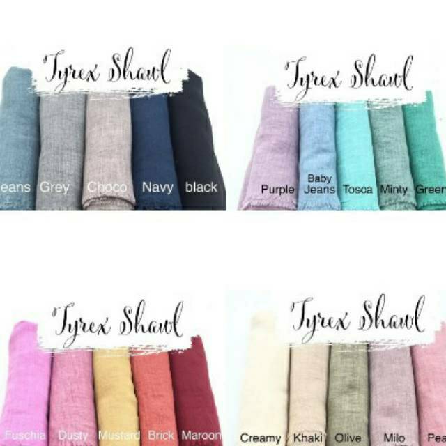 Katun Premium tyrex cotton pashmina / ผ้าฝ้าย tyrex ธรรมดา / pashmina / ผ้าคลุมไหล่ tyrex ผ้าคลุมธรร