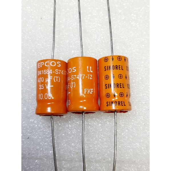 Epcos Sikorel 470uf 35v 125° (หางหนู) capacitor ตัวเก็บประจุ คาปาซิเตอร์