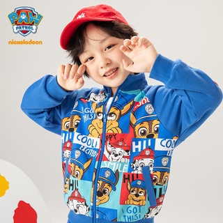 paw patrol เสื้อแจ็กเก็ตลําลอง แต่งซิป แฟชั่นฤดูใบไม้ผลิ และฤดูใบไม้ร่วง สไตล์ตะวันตก สําหรับเด็กผู้ชาย เสื้อคลุมเด็ก