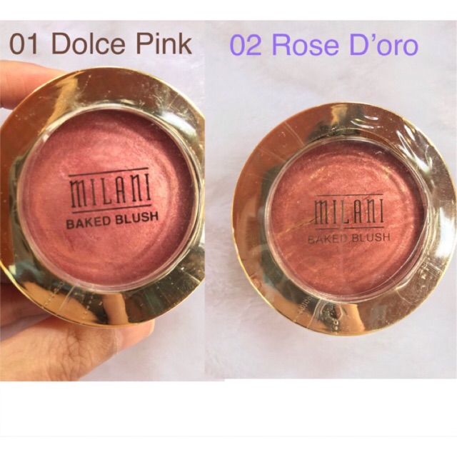 SALE Milani Baked Blush ขนาด 3.5 g สี dolce pink และ rose d’oro (สินค้ามีตำหนิ)