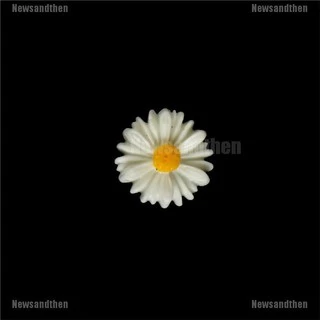 Newsandthen 50 ชิ้นดอกไม้สีขาวเรซิ่น flatback cabochon เครื่องประดับ DIY