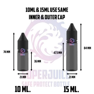 [Easy E-Receipt] ขวดหยด แพค 6 ชิ้น! 10/15/30/60/100 ml. ขวด SUPERJUICE V3 ฝาปิด ChildProtect พลาสติก PET Food Grade