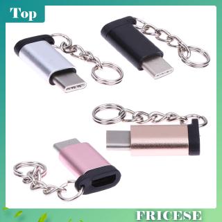 [ fricese ] Metal USB 3.1 Type-C Male Connector to Micro USB 2.0 5 Pin Female Data Adapt