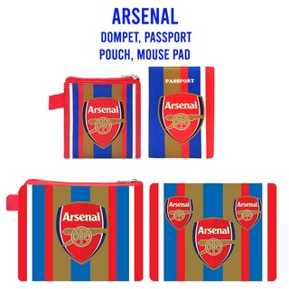 กระเป๋าสตางค์ ใส่หนังสือเดินทาง แผ่นรองเมาส์ ลายทีมฟุตบอล Arsenal