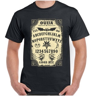 เสื้อยืดผ้าฝ้าย พิมพ์ลายแม่มด ผี ฮาโลวีน ตลก OUIJA BOARD สําหรับผู้ชาย BLbmob56PLgipb93Size S-5XL