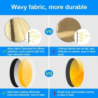 Reflector(รีเฟล็กซ์)แบบพกพา Light Reflector พร้อมซองใส่ สำหรับ Photography Photo Studio แผ่นสะท้อนแสง 5 in 1