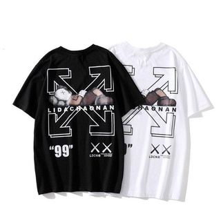 【hot tshirts】เสื้อยืดโอเวอร์ไซส์ผู้ชาย Off White Culture Inspired Cotton Oversize ถนนงา