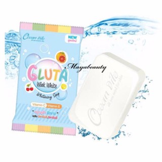 Wink White Gluta Whitening Soap สบู่กลูต้าผสมวิตามินC&amp;E ขนาด85g.(1ก้อน)#1505