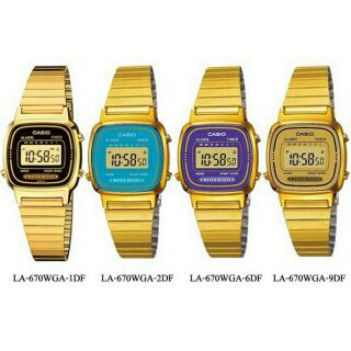 CASIO แท้ 100% สายสแตนเลส สีทอง รุ่น LA670WGA