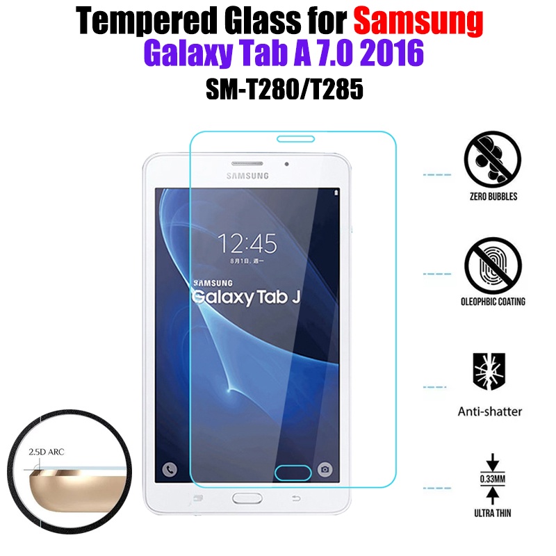 ฟิล์มกระจกนิรภัยกันรอยหน้าจอแท็บเล็ต 9H 0.3 มม. สําหรับ Samsung Galaxy Tab A 7.0 (2016) SM-T280 SM-T285 Samsung Galaxy Tab J 7.0 SM-T285YD