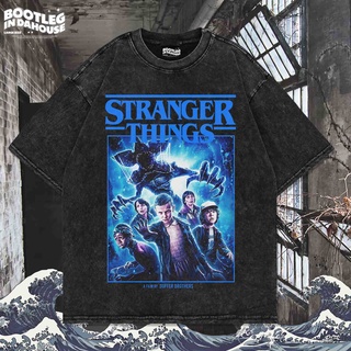 เสื้อยืดผ้าฝ้าย เสื้อยืด พิมพ์ลาย Stranger THINGS OVERSIZE WASHING VINTAGE | เสื้อยืด โอเวอร์ไซส์ | เสื้อยืด ขนาดใหญ่ |