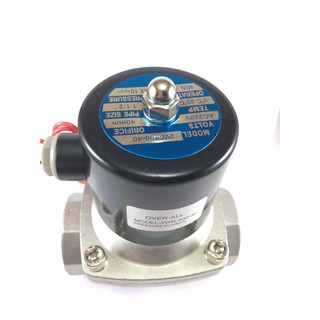 โซลินอยด์วาล์ว 1.1/2 "Solenoid Valve 220V  สแตนเลส304 2WB-400-40 แบบปกติปิด