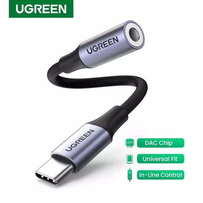 Ugreen ตัวแปลง Usb C ถึง 3.5 มม. Audio DAC 10 ซม. สําหรับ Samsung/IPAD