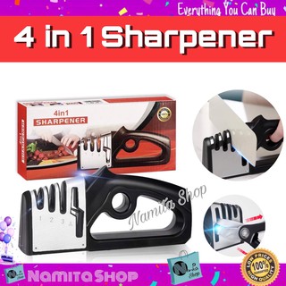 4 in 1 Sharpener MD007 ลับมีด เครื่องลับมีด ที่ลับมีด 4 ช่อง ลับมีดได้รวดเร็ว พร้อมด้ามจับ เพิ่มความคมให้มีด กลับมาใหม่