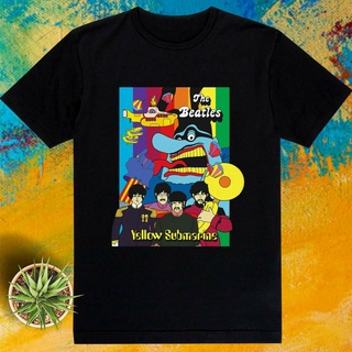 เสื้อยืดวงดนตรีเสื้อยืด พิมพ์ลายวง The Beatles Yellow Submarine Band Gildan สําหรับผู้ชายall size