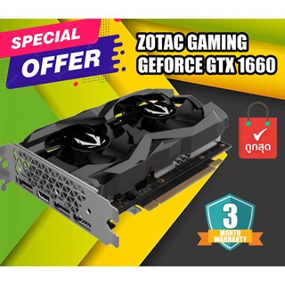 การ์ด แสดงผล ZOTAC GAMING GEFORCE GTX 1660 TWIN FAN - 6GB สินค้ามีประกัน